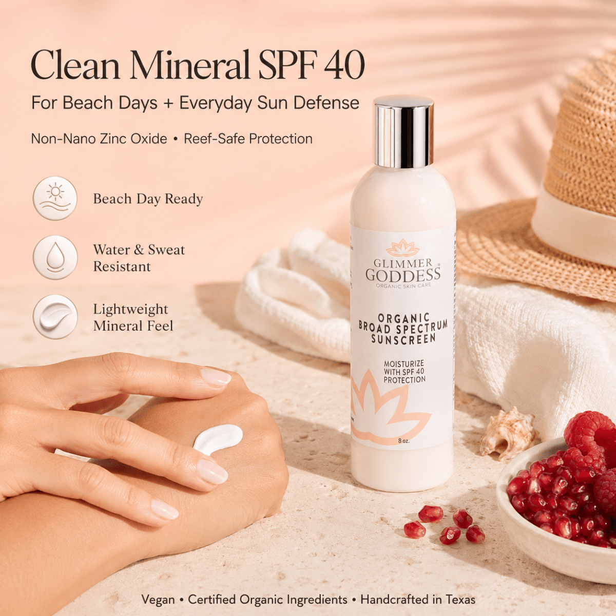 Organic Reef-Safe Sunscreen – Broad Spectrum SPF 40Lotions & Creams