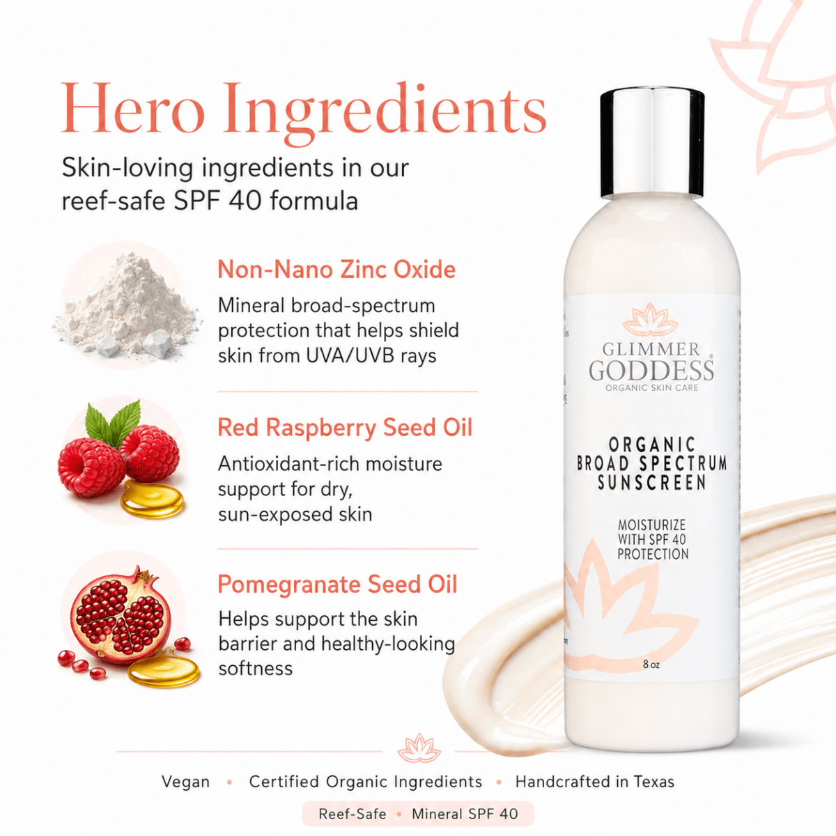 Organic Reef-Safe Sunscreen – Broad Spectrum SPF 40Lotions & Creams