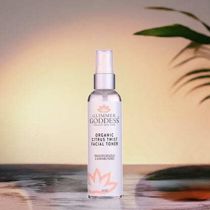 Organic Rose Water Facial Toner – Citrus Twist Toner with Witch Hazel & Aloe for Pore TighteningCleansers & Scrubs