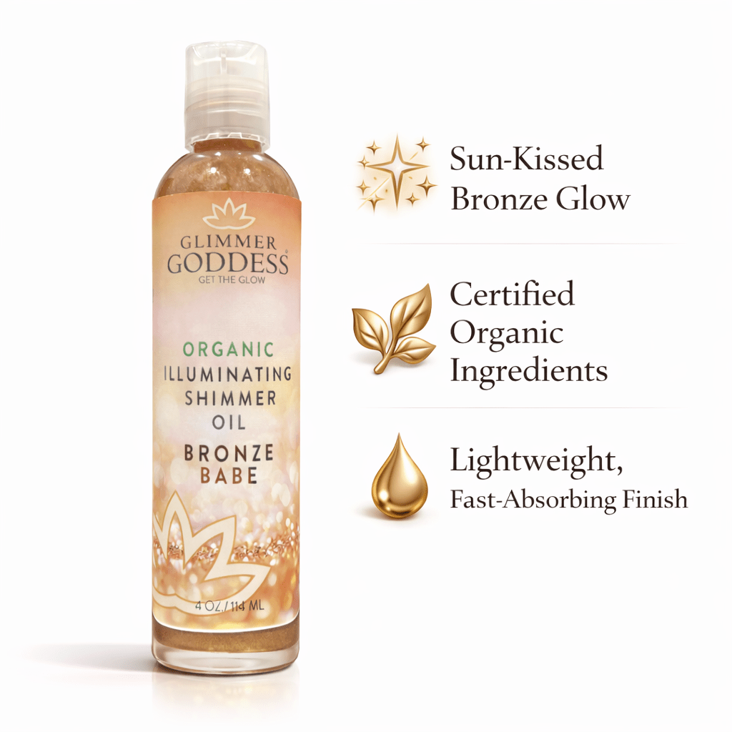 Organic Shimmer Body Oil for a Soft, Non - Greasy Body GlowShimmer