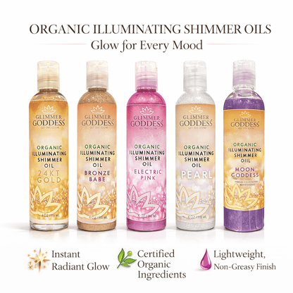 Organic Shimmer Body Oil for a Soft, Non - Greasy Body GlowShimmer