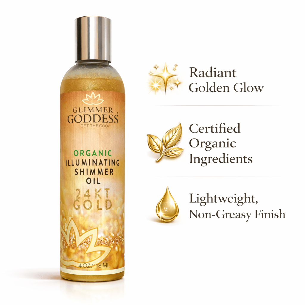 Organic Shimmer Body Oil for a Soft, Non - Greasy Body GlowShimmer