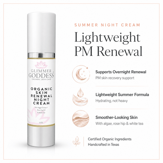 Organic Skin Renewal Night Cream 2 oz – Anti - AgingMoisturizers