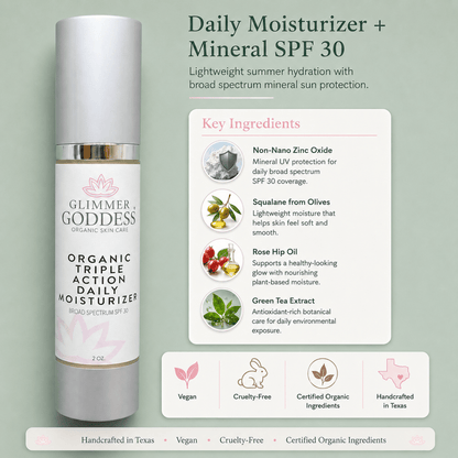 Organic SPF 30 Face Cream for Hydration, Firming & Sun ProtectionMoisturizers