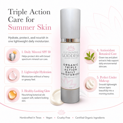 Organic SPF 30 Face Cream for Hydration, Firming & Sun ProtectionMoisturizers