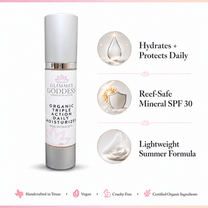 Organic SPF 30 Face Cream for Hydration, Firming & Sun ProtectionMoisturizers