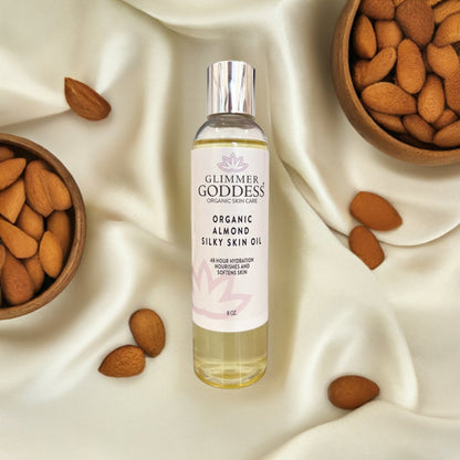 Organic Sweet Almond Silky Skin Oil – 48 Hour Hydration-1