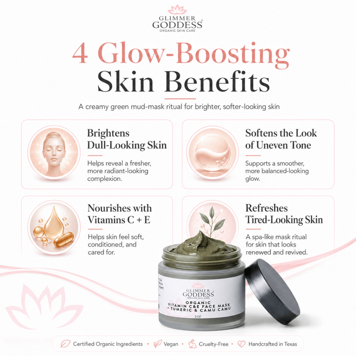 Organic Vitamin C & E Brightening Face MaskMasks & Peels