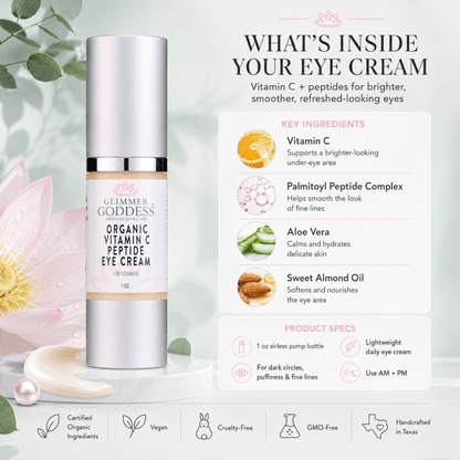 Organic Vitamin C Eye Serum – Peptide Treatment for Dark CirclesFor Eyes