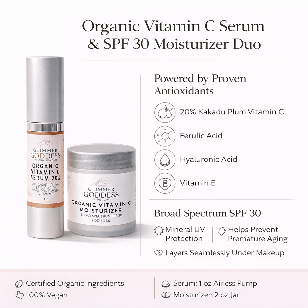 Organic Vitamin C Serum & SPF 30 Moisturizer DuoBundle