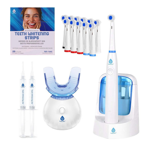 Pursonic Advanced Smile Care Bundle – LED Whitening Kit, Whitening Strips, & Electric ToothbrushOral Care