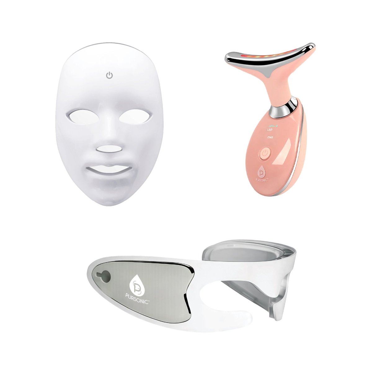 Pursonic Ultimate LED Rejuvenation Set: Face Mask, Eye Mask & 7 - in - 1 Light Therapy DeviceSkincare